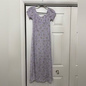 Lavender Floral Maxi Dress